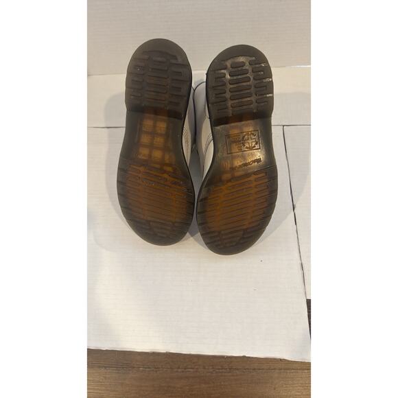 Doc Dr Martens Boots White Leather Air Wair 8 Eyelet Size 6 Women - Picture 5 of 5